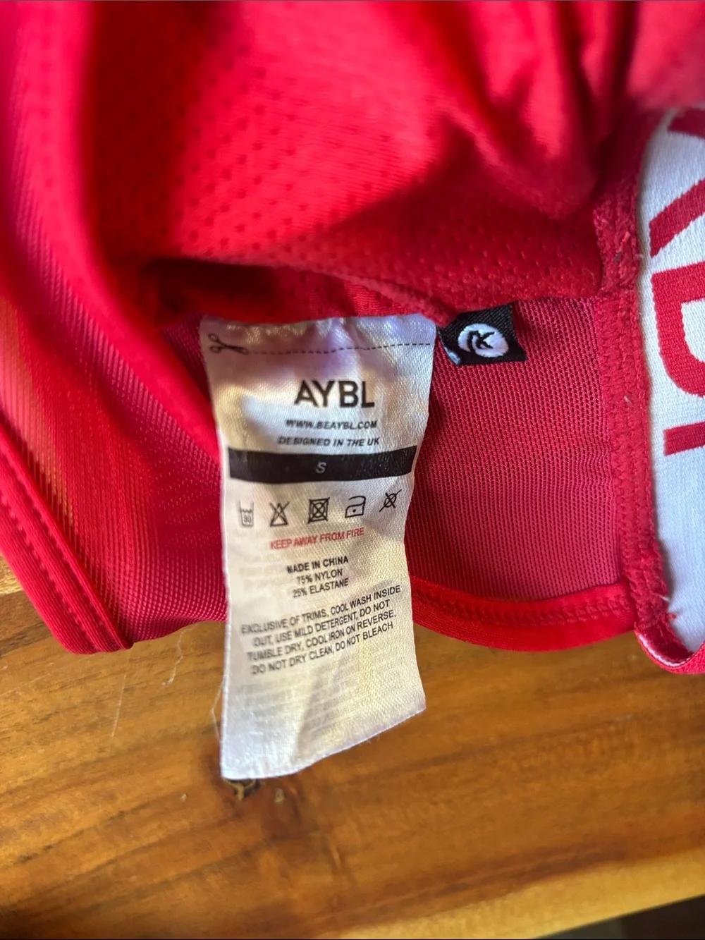 AYBL Red Racerback Sports Bra!  Excellent condition!  Small.